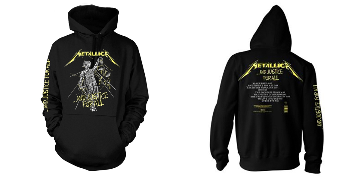 metallica hoodie and justice for all