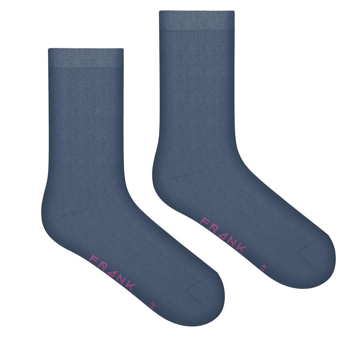 Frank Dandy Bamboo Solid Crew Sock, Indigo