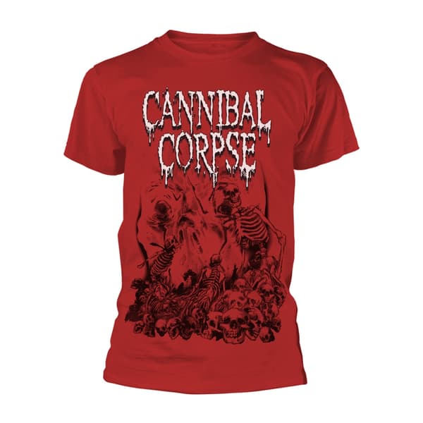 CANNIBAL CORPSE - T-SHIRT, PILE OF SKULLS 2018 (RED) M