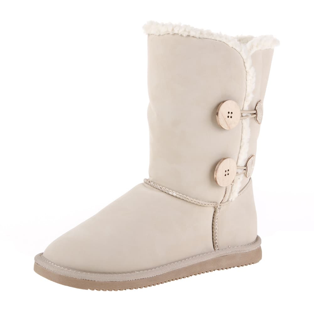 Beige Jumex varmføret mellomhøy støvel