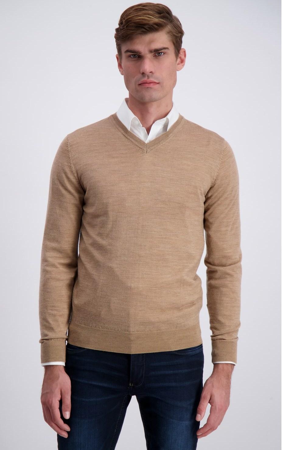 Lindbergh Black - Tröja 30-842100 Merino V-neck