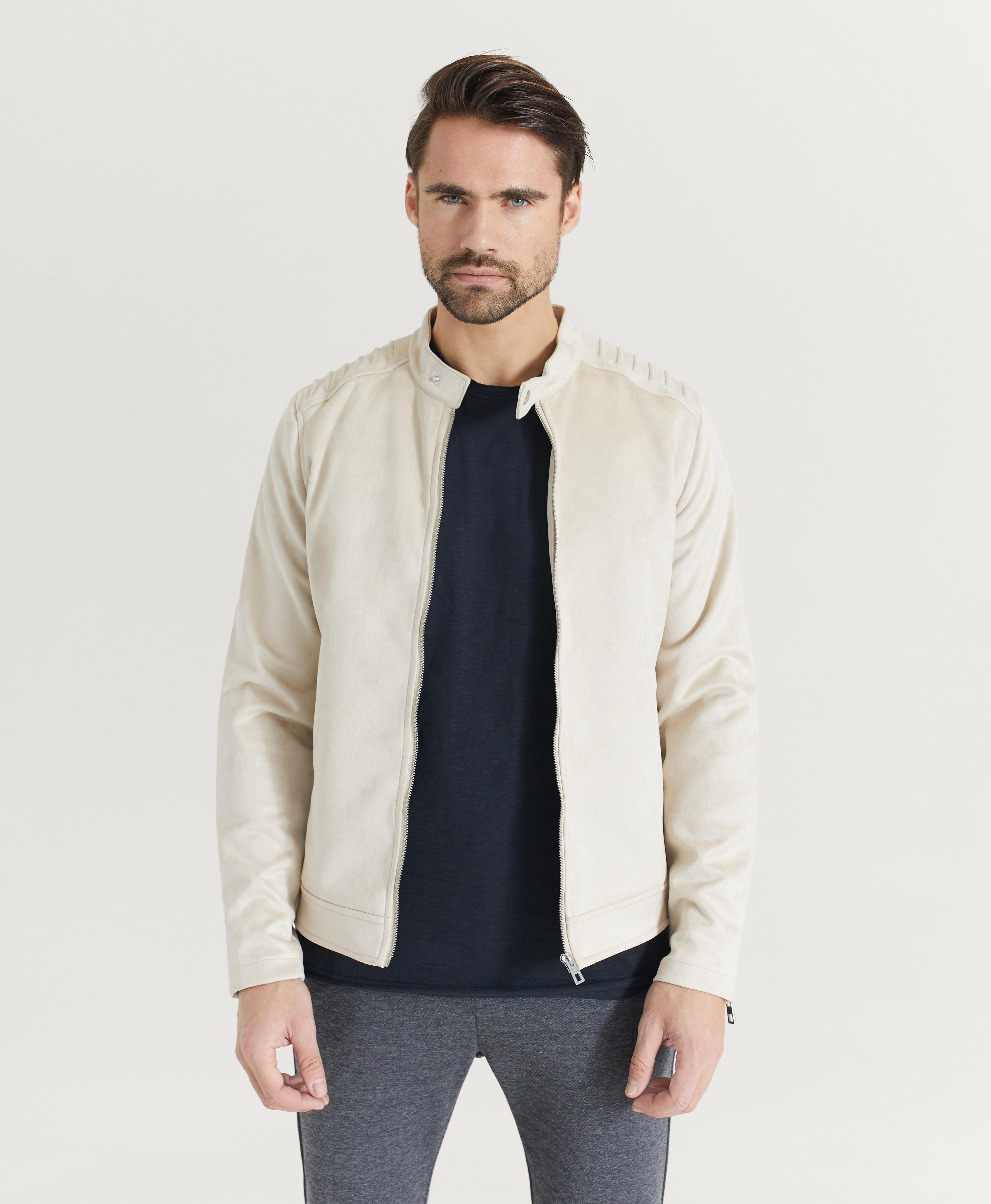 Jakke Fake Suede Racer Jacket