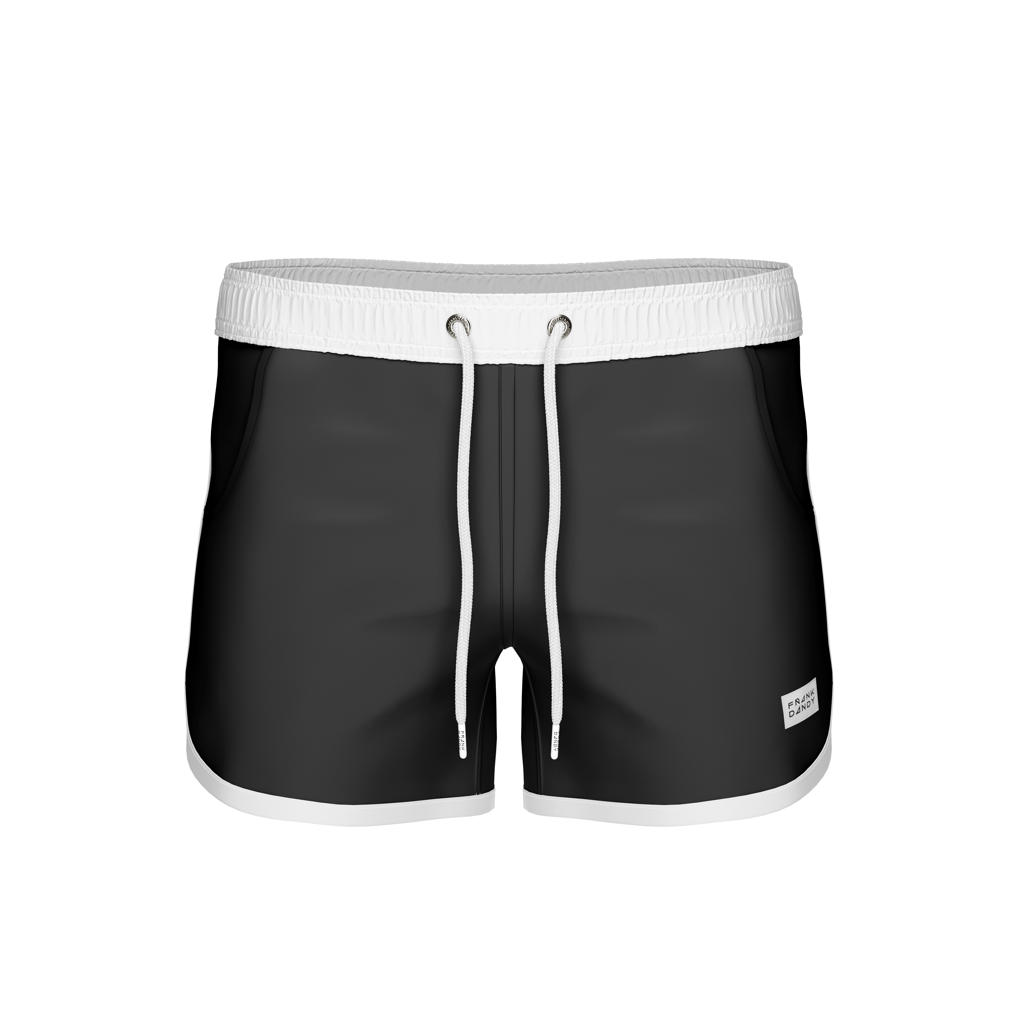 Frank Dandy St Paul – Long Bermuda Shorts, Black/White