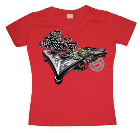 Five Nations Decks Girly T-shirt Red X-Large