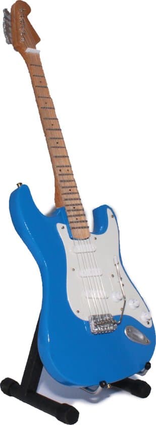 Mini guitar: Dire Straits - Mark Knopfler - Fender Stratocaster Blue