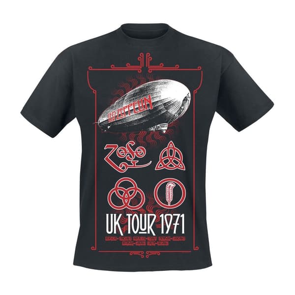 LED ZEPPELIN - T-SHIRT, UK TOUR 1971 L