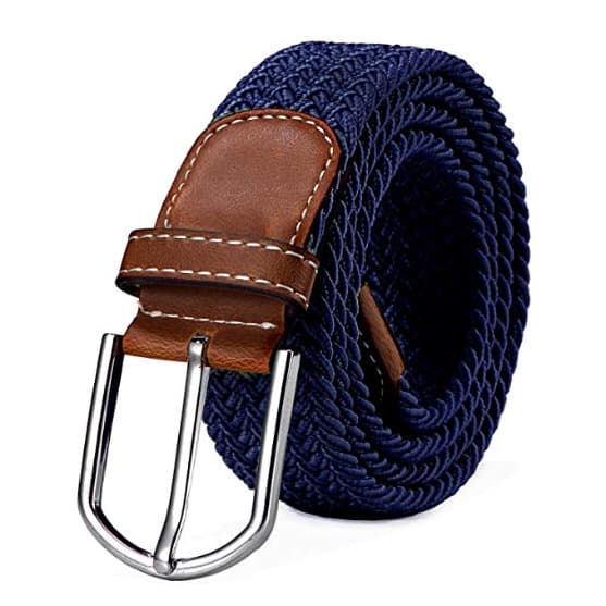 Braided Elastic Stretch Belts Dark Blue Bælte , 2 lengths