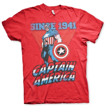 Captain America Since 1941 T-Shirt Red Large