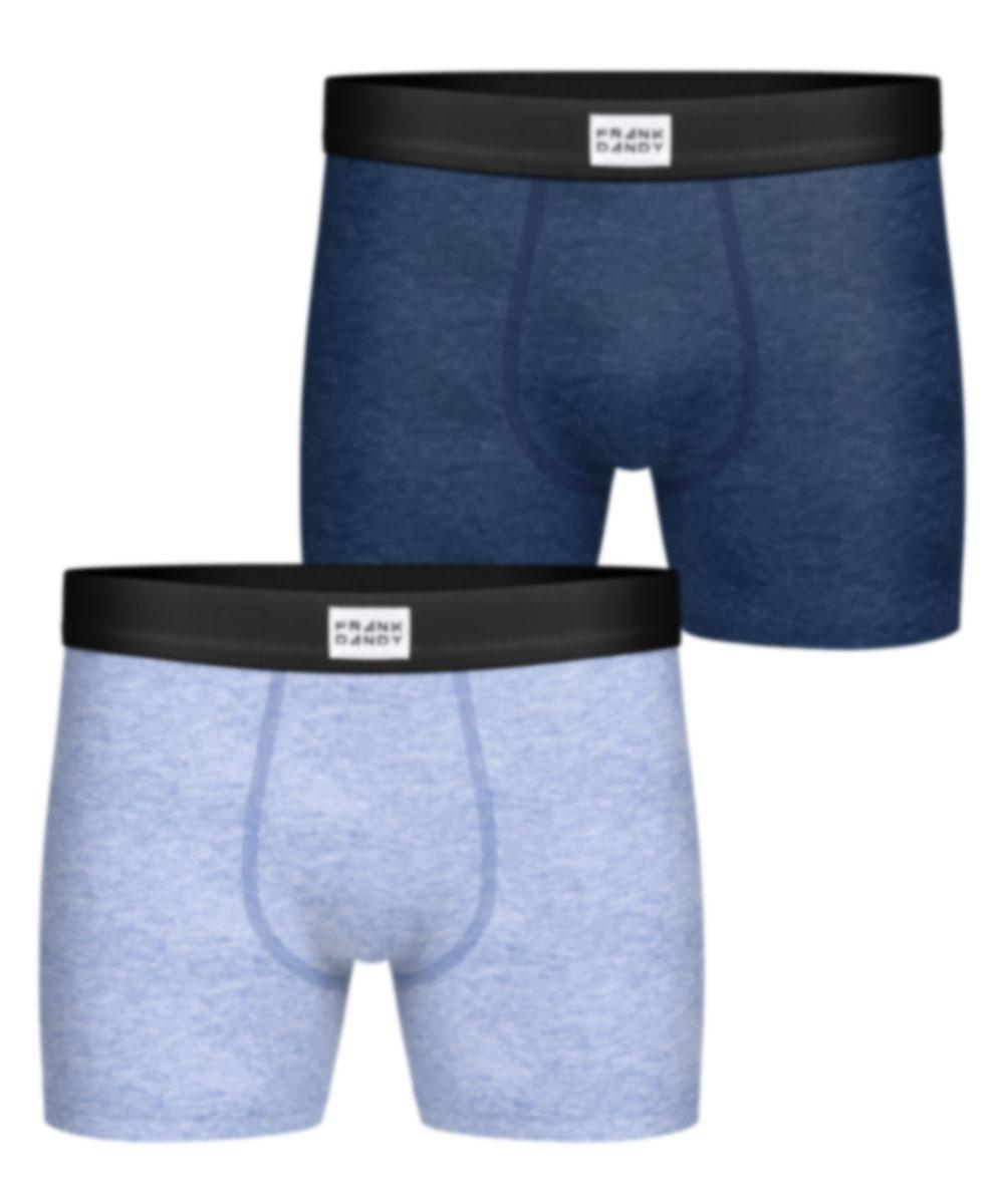 Frank Dandy 2-Pack - Legend Organic Boxer, Light Blue/Dark Navy