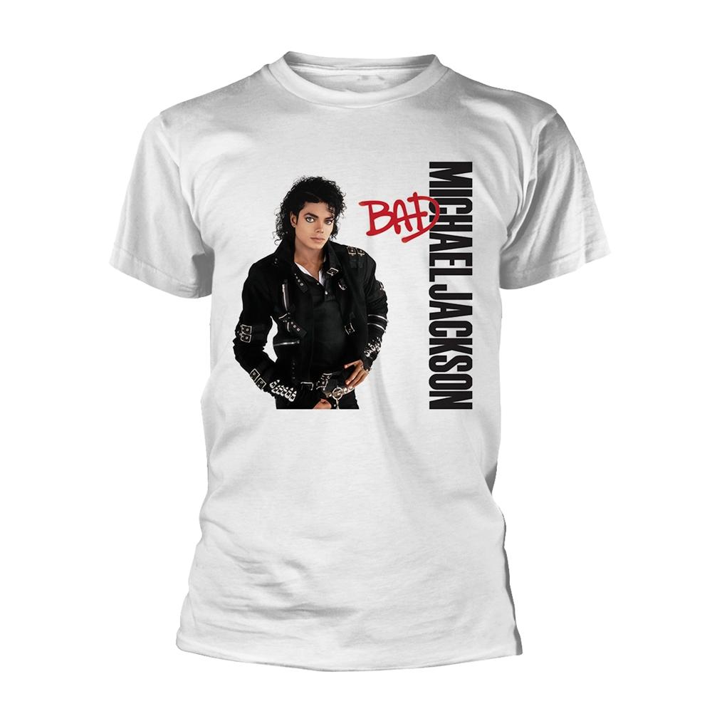 MICHAEL JACKSON - T-SHIRT, BAD WHITE