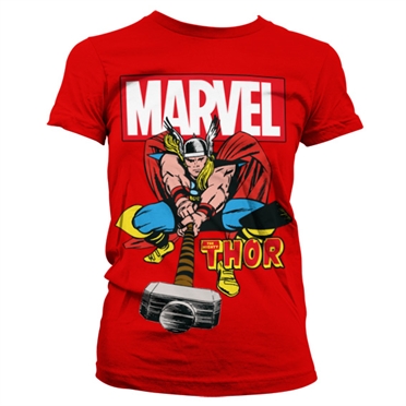 The Mighty Thor Girly T-Shirt Red XX-Large