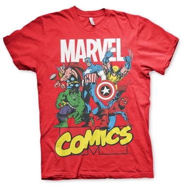 Marvel Comics Heroes T-Shirt Red XX-Large