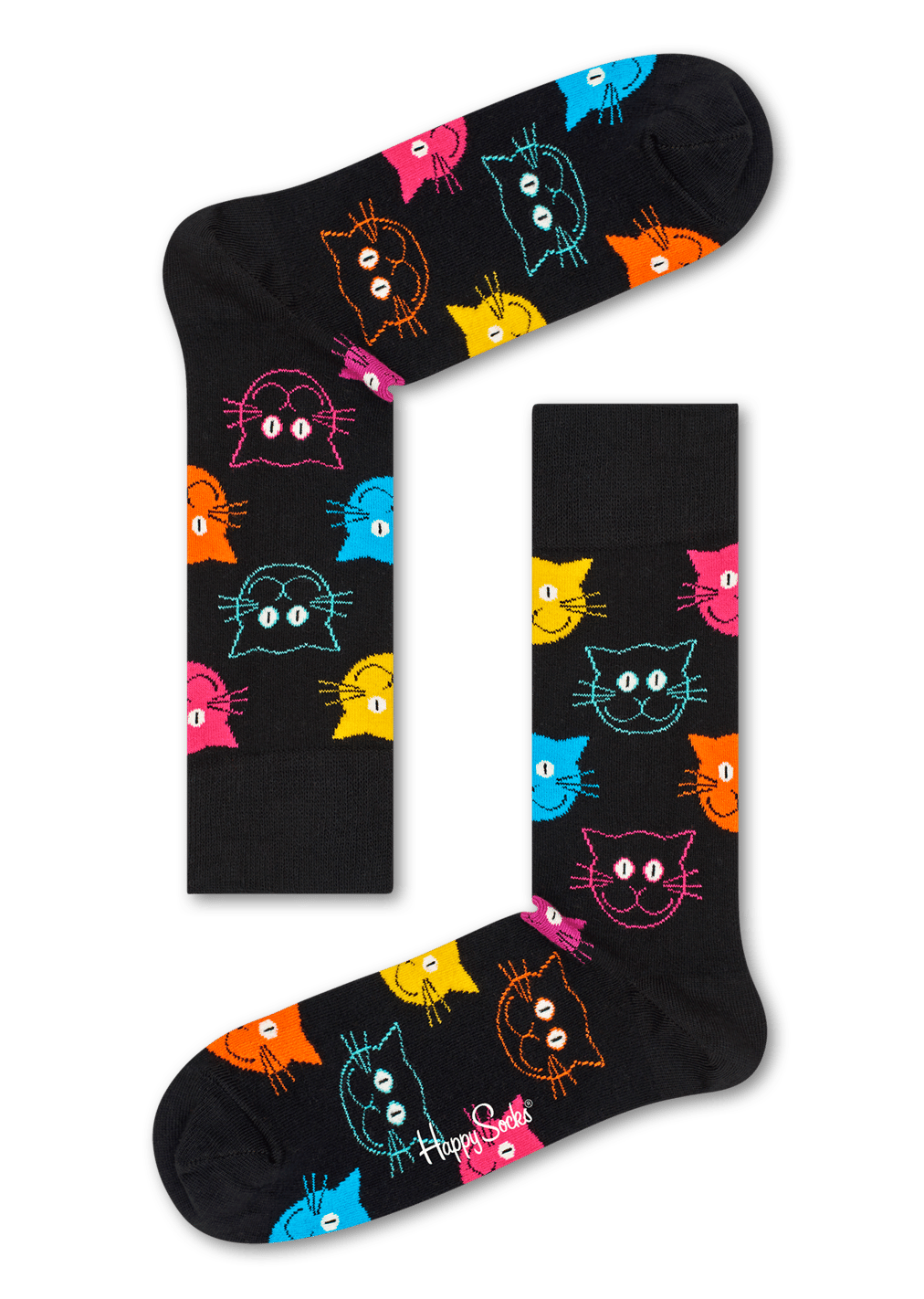 HAPPY SOCKS 2 PAIR CAT SOCKS for MEN