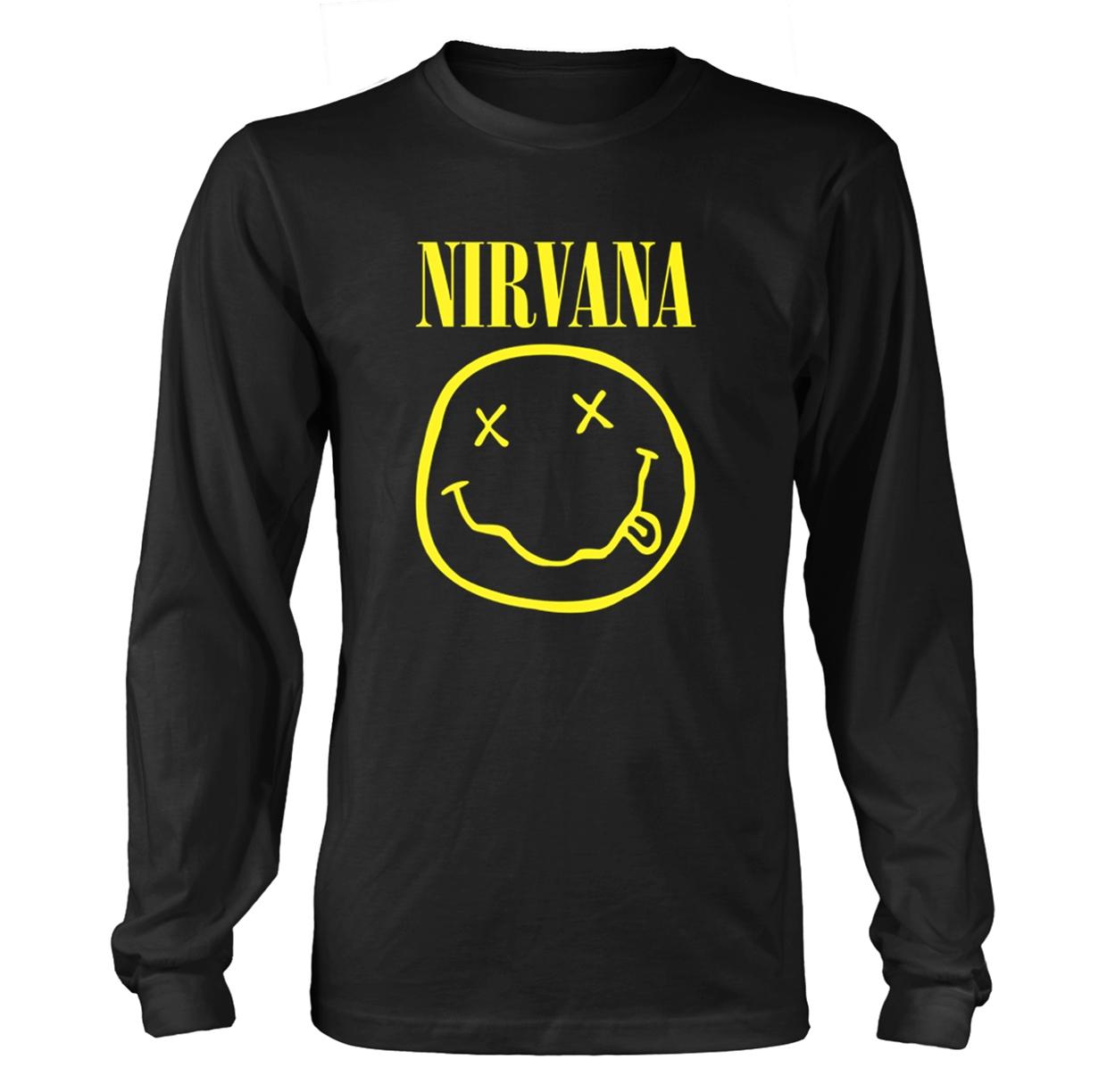 NIRVANA - LONG SLEEVE, SMILEY LOGO