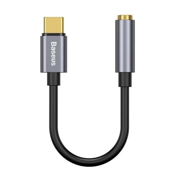 Baseus Typ-C Hane till 3.5mm Hona Adapter L54 Grå Baseus Typ-C Hane till 3.5mm Hona Adapter L54 Grå