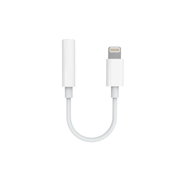 Lightning till AUX Adapter - Mikrofonkompatibel - Vit