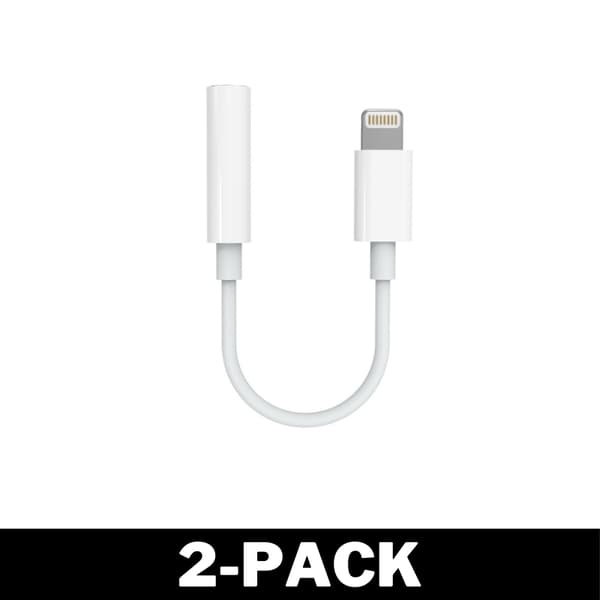 Lightning till AUX Adapter - Mikrofonkompatibel - Vit