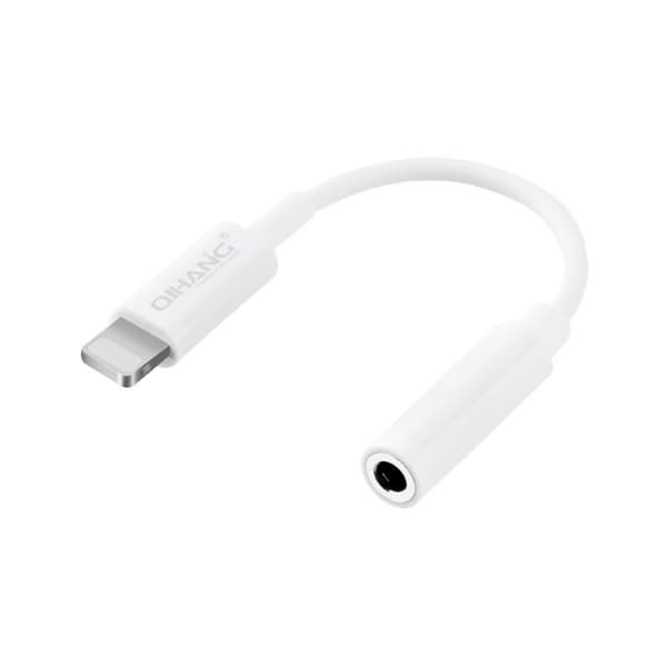 Lightning till AUX Adapter - Mikrofonkompatibel - Vit