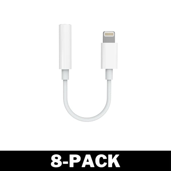 Lightning till AUX Adapter - Mikrofonkompatibel - Vit