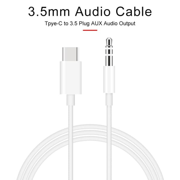 USB-C - 3,5 mm Audio Aux -sovitinkaapeli