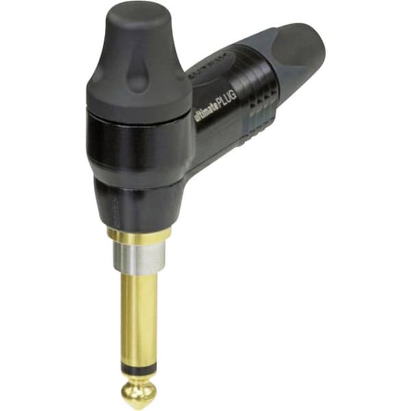 Neutrik NP2RX-ULTIMATE Hörlursuttag 6.35 mm Kontakt hane vinklad Antal poler: 2 Mono Svart 1 st