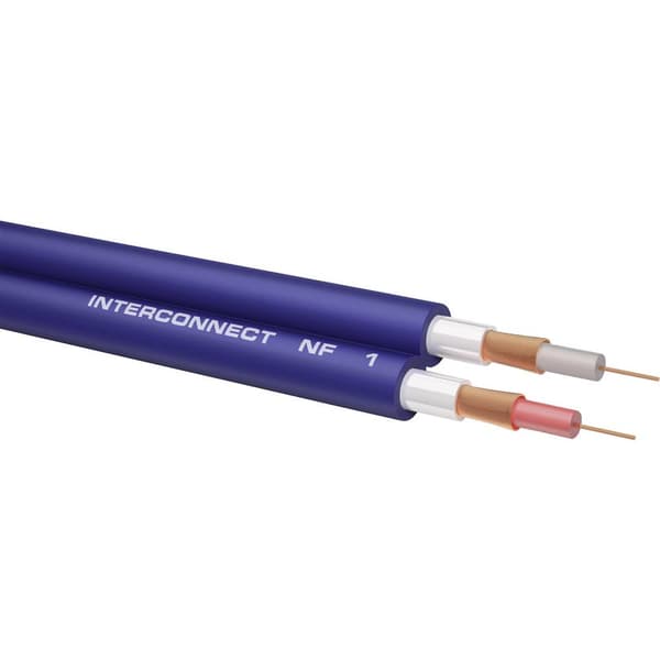 RCA Audio Anslutningskabel [2x RCA-hane - 2x RCA-hane] 1.00 m Blå guldpläterad kontakt Oehlbach NF 1 Master