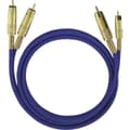 Miniatyrbild 1 av 2: RCA Audio Anslutningskabel [2x RCA-hane - 2x RCA-hane] 1.00 m Blå guldpläterad kontakt Oehlbach NF 1 Master