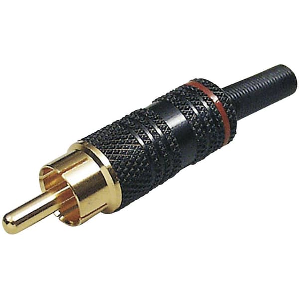 BKL Electronic 0101013 RCA-kontakter Kontakt hane rak Antal poler: 2 Vit 1 st
