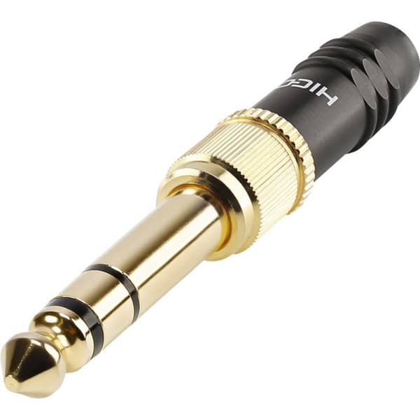 Hicon HI-J3563S Hörlursuttag 3.5mm Kontakt hane rak Antal poler: 3 Svart 1 st