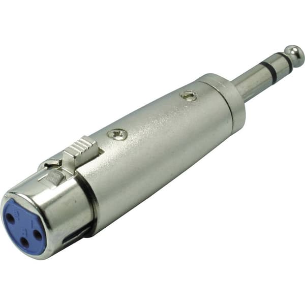 Kash XLR-adapter XLR-honkontakt - Teleplugg 6.35 mm Stereo Antal poler:3 1 st