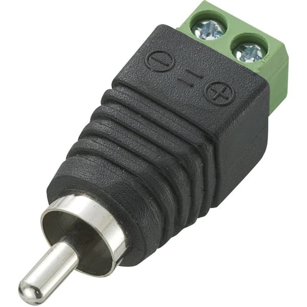TRU COMPONENTS 735875 RCA-kontakter Kontakt hane rak Antal poler: 2 Svart 1 st