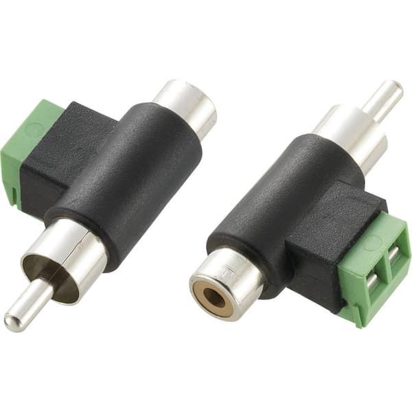 TRU COMPONENTS RCA-adapter RCA-hane - RCA-hona, Skruv 1 st
