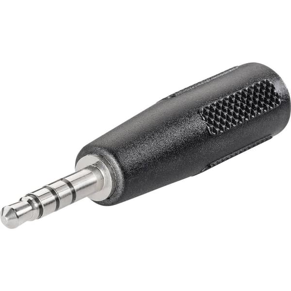 TRU COMPONENTS Hörlursuttags-adapter Teleplugg 3.5 mm - Telejack 3.5 mm Stereo Antal poler:4 1 st