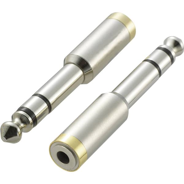 SpeaKa Professional SP-6672044 KKA-635 Teleplugg Audio Adapter [1x Teleplugg 6.35 mm - 1x Telejack 3.5 mm] Silver