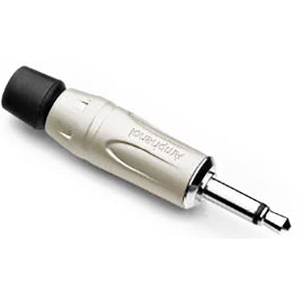 Amphenol KM2P Hörlursuttag 3.5mm Kontakt hane rak Mono Silver 1 st