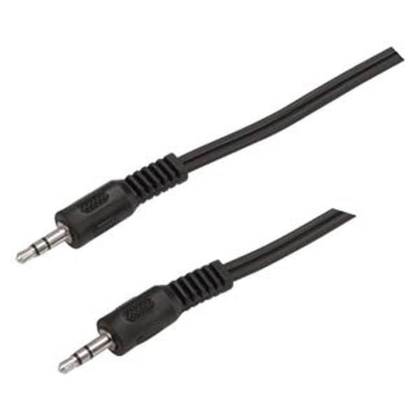 Bachmann 918.011 Teleplugg Audio Anslutningskabel [1x Teleplugg 3.5 mm - 1x Teleplugg 3.5 mm] 2.50 m Svart