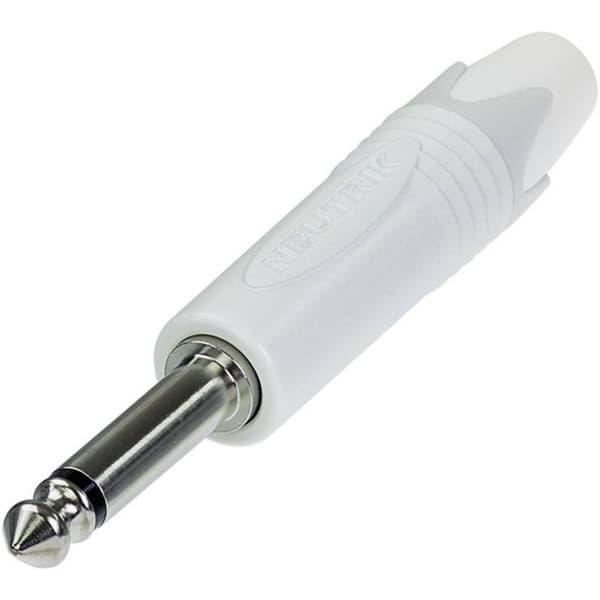 Neutrik NP2X-WT Hörlursuttag 6.35 mm Kontakt hane rak Antal poler: 2 Mono Vit 1 st
