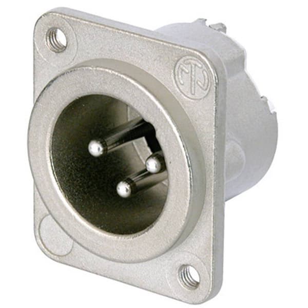 Neutrik NC3MD-LX-M3 XLR-kontakter Flänsstickkontakt rak kontakt Antal poler: 3 Silver 1 st