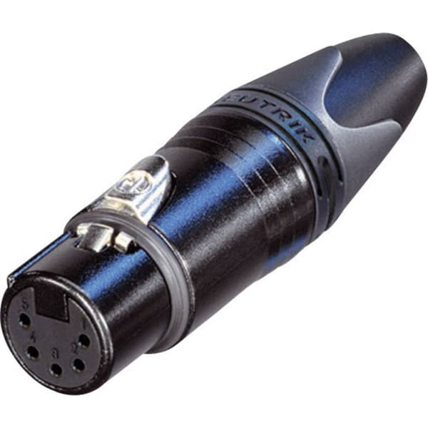 Neutrik NC5FXX-B XLR-kontakter Hona rak Antal poler: 5 Svart 1 st