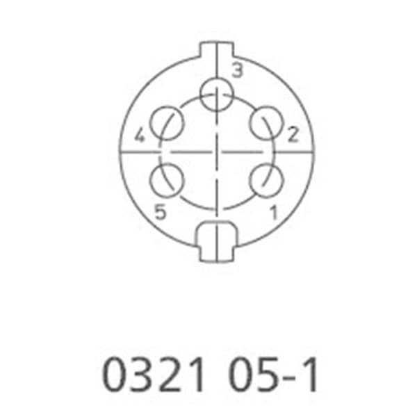 Lumberg 0332 05-1 DIN cirkulärt kontaktdon Kontakt hane rak Antal poler: 5 Silver 1 st