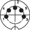 Miniatyrbild 2 av 2: Lumberg 0322 05 DIN cirkulärt kontaktdon Hona rak Antal poler: 5 Silver 1 st