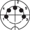 Miniatyrbild 2 av 2: Lumberg 0132 05 DIN cirkulärt kontaktdon Kontakt hane rak Antal poler: 5 Silver 1 st