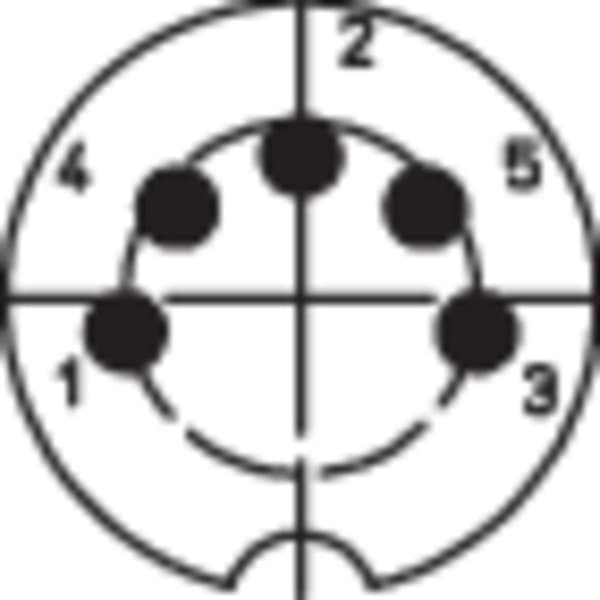 Lumberg 0132 05 DIN cirkulärt kontaktdon Kontakt hane rak Antal poler: 5 Silver 1 st
