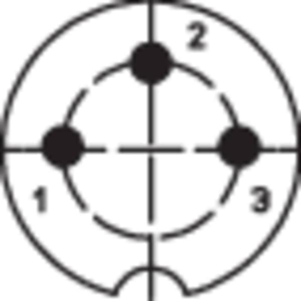 Lumberg WSV 30 DIN cirkulärt kontaktdon Kontakt hane vinklad Antal poler: 3 Silver 1 st