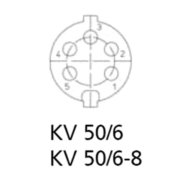 Lumberg KV 50/6 DIN cirkulärt kontaktdon Hona rak Antal poler: 5 Silver 1 st