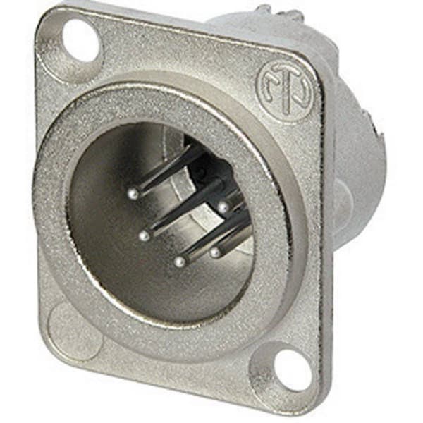 Neutrik NC5MD-LX XLR-kontakter Flänsstickkontakt rak kontakt Antal poler: 5 Silver 1 st