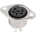 Miniatyrbild 1 av 3: BKL Electronic 0208095 DIN cirkulärt kontaktdon Flänsanslutning rak kontakt Antal poler: 7 Silver 1 st