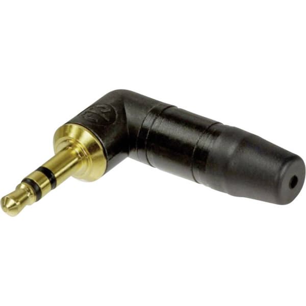 Neutrik NTP3RC-B Hörlursuttag 3.5mm Kontakt hane vinklad Antal poler: 3 Stereo Svart 1 st