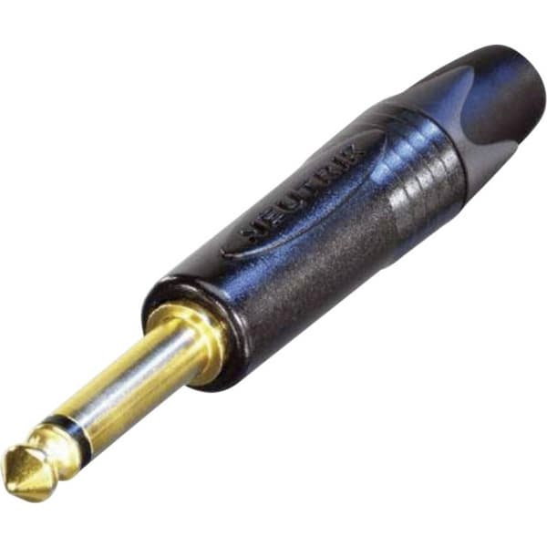 Neutrik NP2X-B Hörlursuttag 6.35 mm Kontakt hane rak Antal poler: 2 Mono Svart 1 st