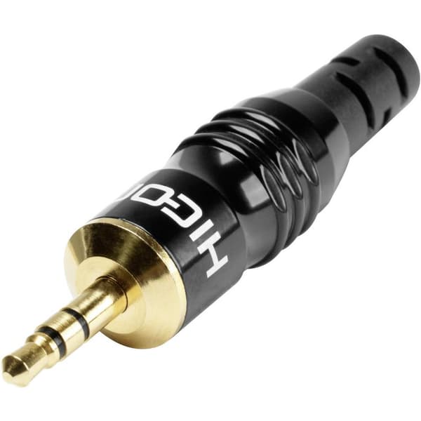 Hicon HI-J35S02 HI-J35S02 Hörlursuttag 3.5mm Kontakt hane rak Antal poler: 3 Stereo Svart 1 st